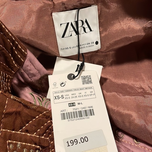 NWT Zara Embroidered Patchwork Kimono Limited Edition - Picture 7 of 11